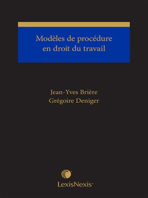 cover image of Modèles de procédures en droit du travail